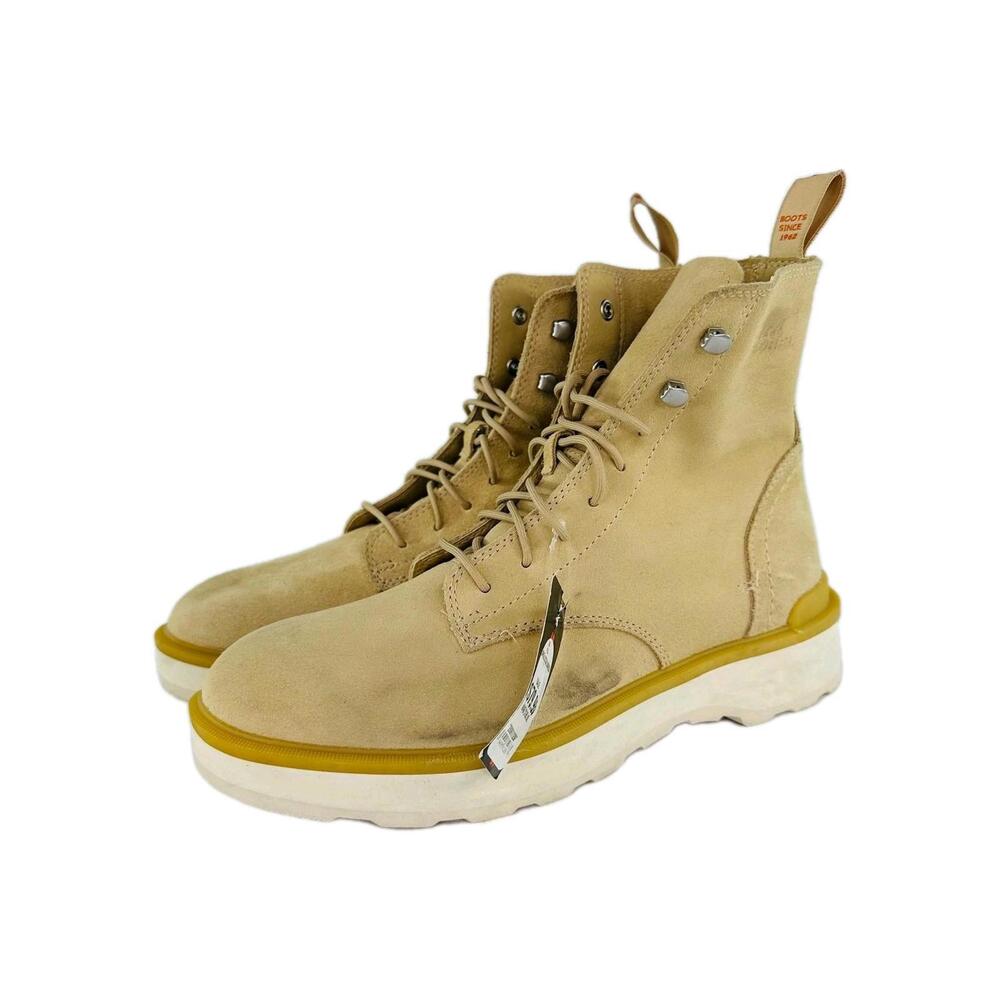 Sorel Women's Hi-Line Lace Boot Sz 9.5 Tan Beige Suede Combat Boots